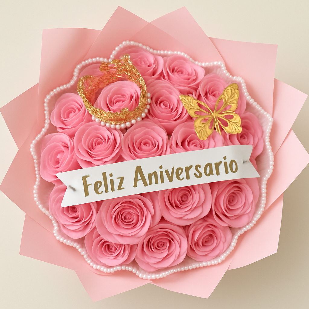 Roses Bouquet for Happy Anniversary