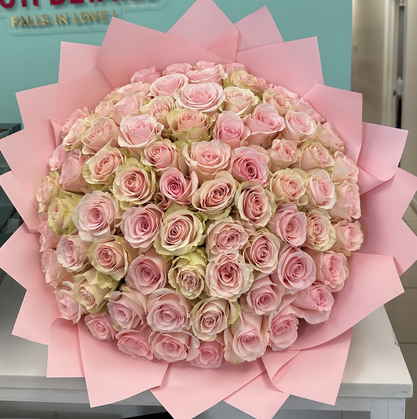 Pink Roses Bouquet Classic