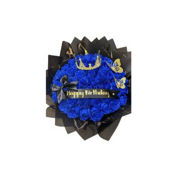 Birthday Blue Roses Bouquet