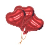 3 Helium Balloons Red Heart bouquet